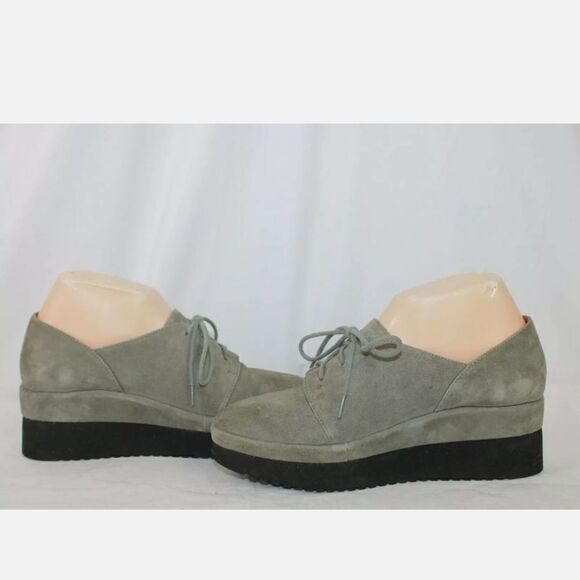 L'AMOUR DES PIEDS platform gray suede lace up shoes. Round toe. Size 7.5. - Picture 5 of 11